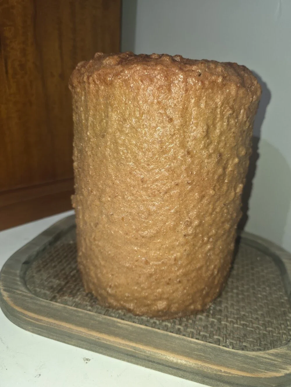 Large WARM GLOW Cinnamon Wax Candle with Tray
